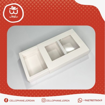 صندوق جرار شفاف لون ابيض