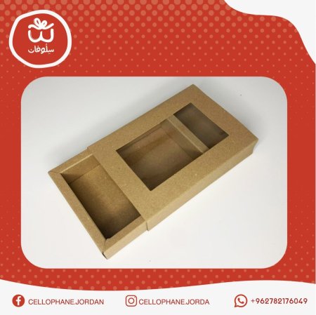 صندوق جرار شفاف لون بني