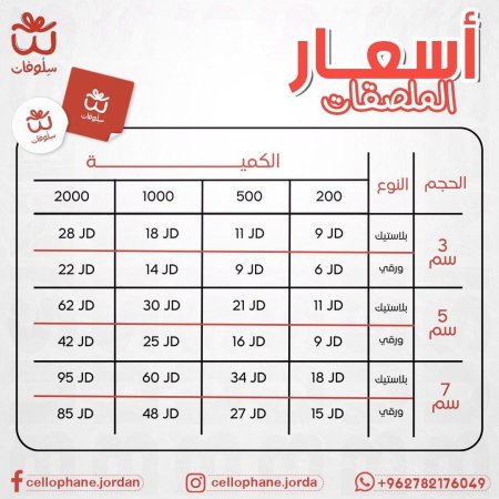 طباعة الملصقات عدة اشكال واحجام